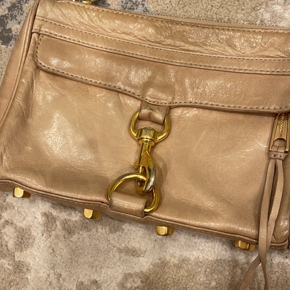 Rebecca Minkoff Nude/ Camel cross body bag with gold hardware - Picture 4 of 7